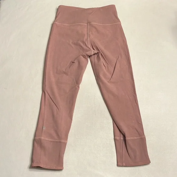 Lululemon Wunder Under Crop 23" *Ribbed Washed Antoinette - Picture 2 of 4
